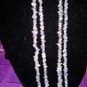 TANZANITE BEADED NECKLACE 2 PIECE SET